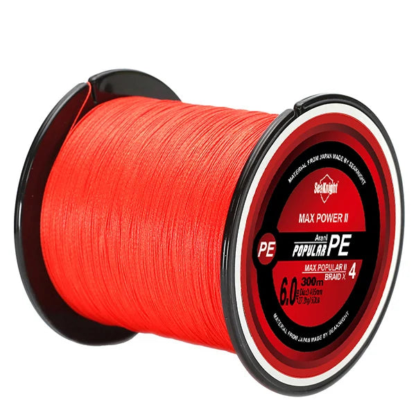 SeaKnight Brand TriPoseidon Series 300M 330Yards PE Braided Fishing Line 4 Strands 8 10 20 30 40 60LB Multifilament Fishing Line