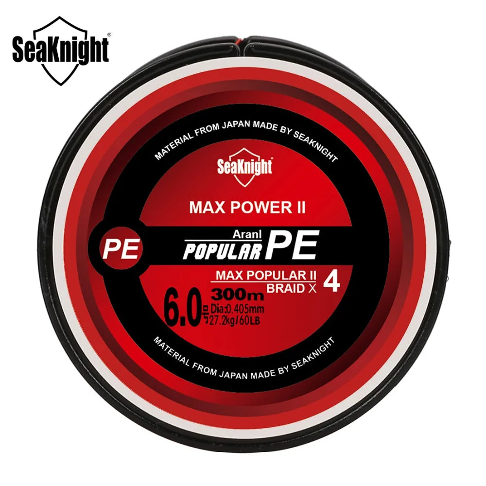 SeaKnight Brand TriPoseidon Series 300M 330Yards PE Braided Fishing Line 4 Strands 8 10 20 30 40 60LB Multifilament Fishing Line